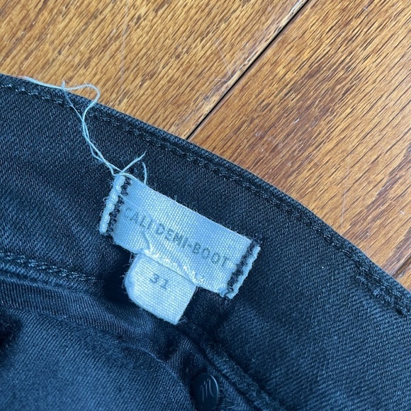 Madewell | Black Cali Demi-Boot Jeans Festive Gold Piping Edition Size 31/12 - Picture 10 of 13